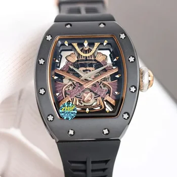 Noua armura Samurai este echipat cu mecanism automatic armura Samurai gol sculptură model RM ceas de calitate AAA bărbați ceas