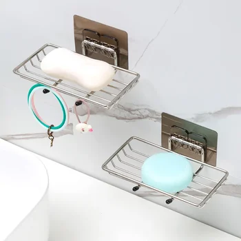 Noua Moda din Oțel Inoxidabil Săpun Rack Scurgere Toaletă, Cutie de Săpun Baie Perforare-acces liber la Raft Placare