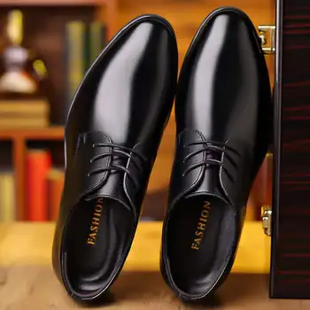 Nouă bărbați dantela-up pantofi eleganți de afaceri de Moda casual, pantofi din piele pentru barbati Banchet de nunta socială pantofi din piele pantofi rochie