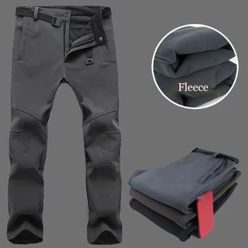 Oamenii Tactice Pantaloni Groase Coajă Moale Cald Elasticitatea Militare Tacitcal Pantaloni De Iarnă Subțire Impermeabil În Aer Liber Armata Pantaloni De Marfă
