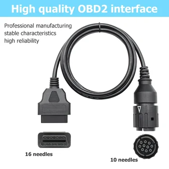 ODB2 Scanner Extensia Cablefor Motociclete Cablu de Diagnosticare Profesional 10PIN SĂ 16PIN Auto Moto OBD 2 OBD2 Conector Premium