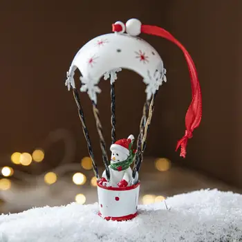 Ornament De Craciun De Lux Cu Balonul Cu Aer Cald Ornament De Crăciun Reutilizabile Crăciun Parasuta Pandantiv