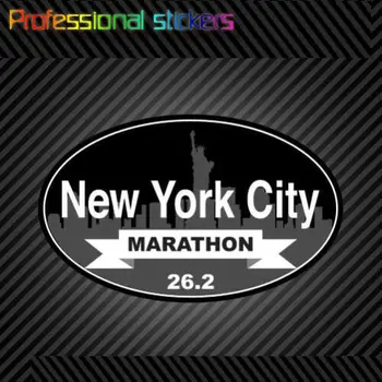 Oval New York City Marathon 26.2 Autocolant Nyc Marathon Autocolant Rula Alergător de Funcționare Autocolante pentru Masina, RULOTA, Laptop-uri, Motociclete