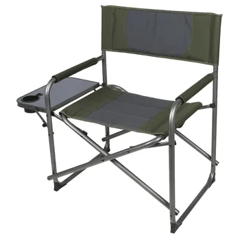 Ozark Trail Supradimensionate Scaunul de Director cu Partea Masa în aer liber, Verde Tesatura exterioara scaun