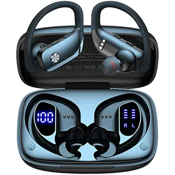 Pavilioane Wireless Bluetooth Căști 48 de ore Reda Sport Căști cu LED Over-Ear Buds cu cârlige auriculare Built-in Microfon