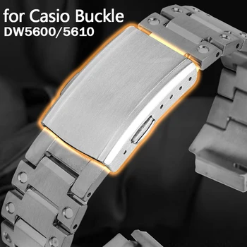 pentru Casio DW5600 DW5610 de Metal de Pliere Dublu Cataramă din Oțel Inoxidabil Curea Butonul Mic Pătrat din Oțel Curea Catarama Incuietoare 18mm