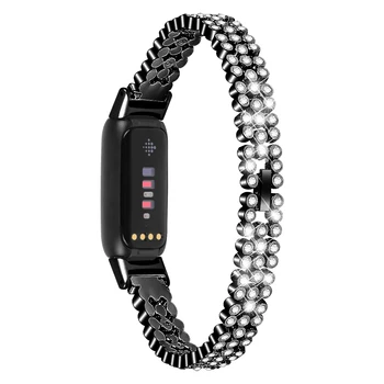 Pentru Fitbit Luxe Curea din Otel Inoxidabil cu Diamante Curea de Metal Brățară Inteligent Correa Pentru Fitbit luxe ediție specială accesorii