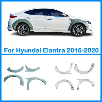 Pentru Hyundai Lider Elantra 2016-2019 FRP Larg Corp de Fender Arcada Aripii Față Și Roata din Spate Fruntea de Buze Protector Tunderea Set De