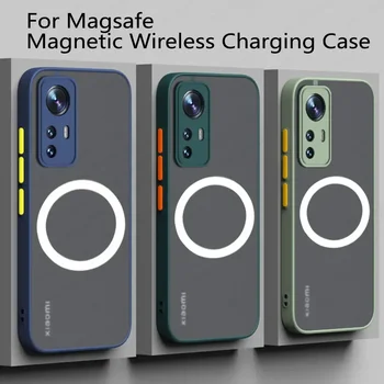 Pentru Magsafe la Șocuri Cazuri Pentru Xiaomi 12T Pro Magnetic Wireless de Încărcare Capacul din Spate Pentru Xiaomi 11T 12X 12 12 Pro 12 lite Caz