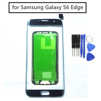 pentru Samsung Galaxy S6 Edge G925F Ecran Tactil de Sticlă din Față Atinge Capacul Panoului Frontal Exterior Lentila de Sticla Piese de schimb + 3M Adeziv