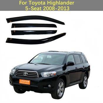 Pentru Toyota Highlander 5-Scaun 2008-2013 Geam Lateral Visor Soare Ploaie Deflector De Paza Copertine Adăposturi Adeziv Capac Ornamental