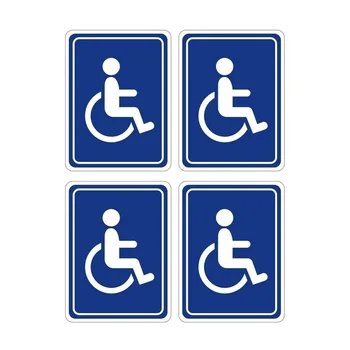 pentru turiști cu scaunul cu Rotile Autocolante Handicap, Acces Semn-de Exterior/Interior, Decalcomanii de Vinil, UV ProtectedWaterproof 4 Etichete