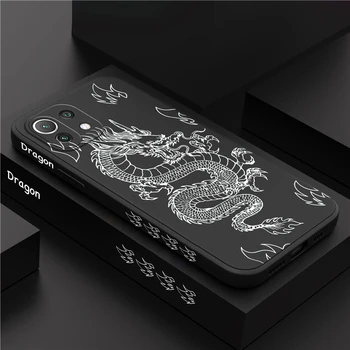 Pentru Xiaomi 11 Lite 13 12T 11T Ultra Pro 10 9 8 SE 6X Poco X3 NFC M4 F3 GT X5 Pro C40 Model Dragon Moale Lichid de Silicon Caz