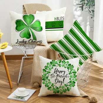 Pernele de Acoperire cu Trifoi Design pentru Canapea Design Nou, Ziua Națională Verde Saint Patrick ' s Day Petrecere de Vacanță Decorare Consumabile