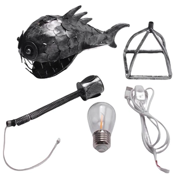 Peștele-pescar Lampa USB Reîncărcabilă Desktop Metal Lumină Ambarcațiuni Manual Acasă Decorare Camera de zi