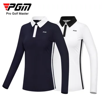 PGM Golf Femei cu Maneci Lungi T-shirt Toamna Sporturi de Iarna Tesatura Moale Confortabil Contrast de Culoare Subțire Cămașă de Golf pentru Femei YF540