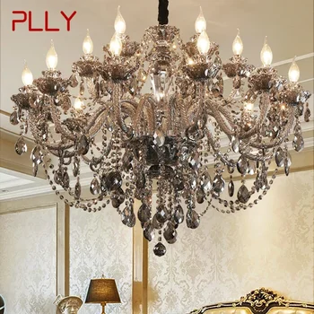 PLLY Stil Lux Cristal Pandantiv Lampă Europene Lumânare, Lampă de Artă Living Restaurant Bedroom Villa Candelabru