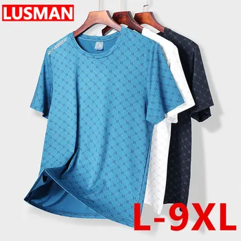 Plus Dimensiune Sport T-shirt pentru Bărbați Vară Sport Uscare Rapida Tricouri Maneca Scurta, O-Neck T-shirt L-9XL/50-145KG