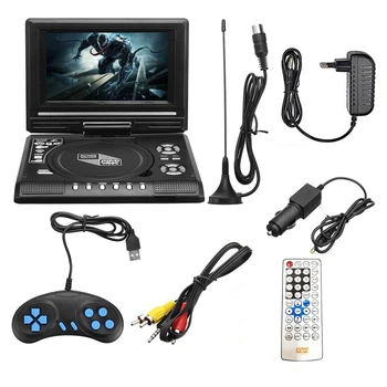 Portabil 7.8 Inch Acasă TV Auto DVD Player HD VCD CD MP3 HD EVD Player Cu TV/FM/USB/Joc Funcția-UE Plug