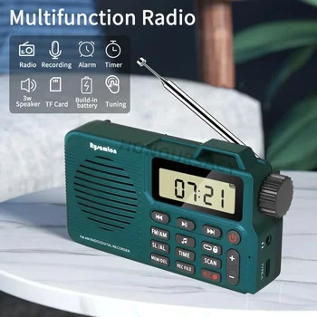 Portabil AM/FM Radio Buzunar Mic Radio cu Bluetooth Difuzor Bass Suport Card Micro SD și Înregistrarea MP3 Music Player Cutie