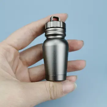 Portabil Mini Pilula Cazuri De Aliaj De Titan Rezistent La Apa Cutie Container Caz Medicina Comprimate Cutie Titan Pur Sigilate Pastila De Cazuri