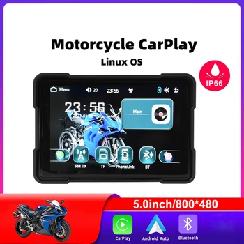 Portabil Motocicleta Navigatie GPS 5 Inch 1000nit Ecran IP66 rezistent la apa Motocicleta CarPlay Suport CarPlay și Android Auto