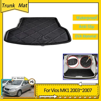 Portbagaj Covoraș Pentru Toyota Vios Soluna Limuzina XP40 MK1 2003~2007 Accesorii de Marfă Portbagajului Pad de Protecție EVA Impermeabil Covor