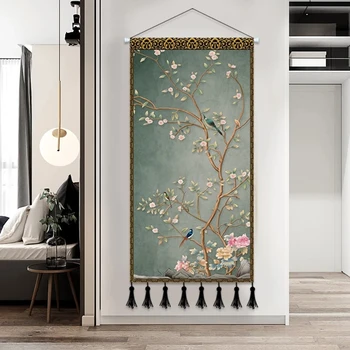 Poster imprimat Lemn Scroll Panza Pictura Chineză Peisaj Pictura Decorativa Arta Cerneală pentru un Cadou de Casa Agățat de Perete Decor Acasă