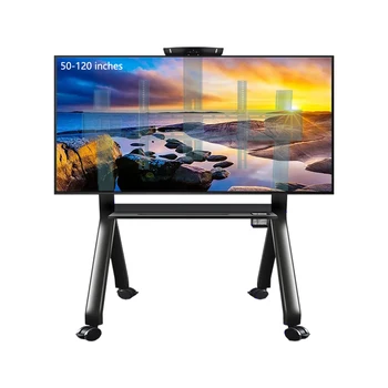 Potrivit pentru 50-120 inch stand TV, podea mobile montate pe roți cărucior, ecran orizontal și vertical cadru de rotație