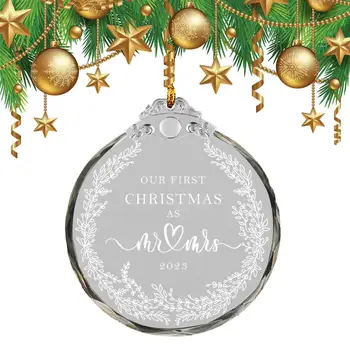 Primul nostru Crăciun Împreună Ornament 2023 1-a Logodit de Crăciun Ornament Angajat Pomul de Craciun Ornament Decor Nunta Pentru