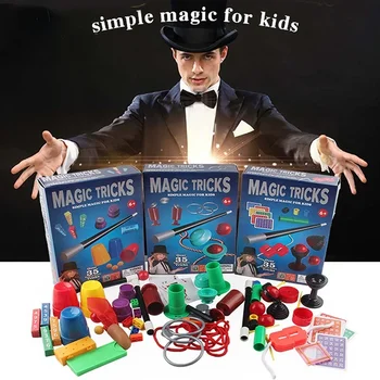 Puzzle Simplu Propunerii de Magie Incepatori Magic Kit Set pentru Copii Captivant Magician Trucuri de Performanță Arată cu Manualul de utilizare