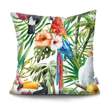 Pădure tropicală Animalelor Plantelor cu Flori Păsări Decor Urmați Perna Camera de zi dormitor Restaurant Canapea scaun perna maneca