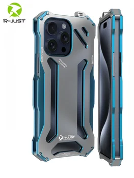 R-DOAR carcasa de Metal Pentru iphone 15 Pro Max Capac Metalic 14 Plus Usoare Coque 13 12 Pm Slim Anti-Zero Funda Coajă Rece Pielea
