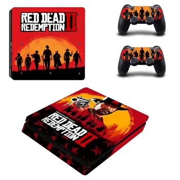 Red Dead Redemption 2 PS4 Slim Piele Autocolant Decal Capac Protector Pentru Consola si Controller Piei de Vinil