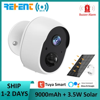REHENT 3MP 9000mAh Alexa Google Baterie Solară WIFI Supraveghere Tuya Smart Home Wireless de Exterior CCTV Protecție de Securitate aparat de Fotografiat