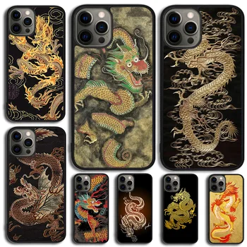 Retro Chineză Dragon Totem Caz de Telefon Pentru Samsung Galaxy S22 S22 S7 edge S21 Nota 10, 20 Lite Plus S20 S21 Ultra Capacul din Spate