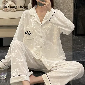 Runxiangcheng 2023 Toamna/Iarna Nou Solid de Culoare de Aur de Catifea Cardigan cu Mâneci Lungi Premium Femei Pijamale Transport Gratuit