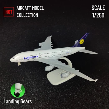 Scara 1:250 De Aeronave Din Metal Model Replica, Lufthansa Airlines A380 Avion De Aviație De Arta In Miniatura Colecție Copil Jucărie Cadou