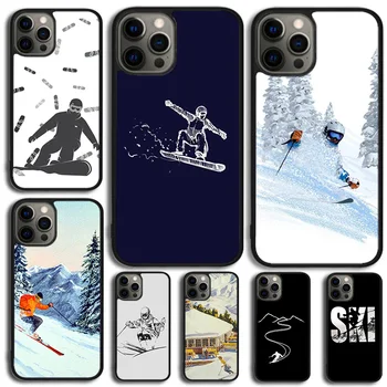 Schi, Zăpadă, Snowboard, Schi de Telefon Caz Pentru iPhone 14 15 13 12 Mini-XR XS Max Acoperă Pentru Apple iPhone 11 Pro Max 6 8 7 Plus SE2020