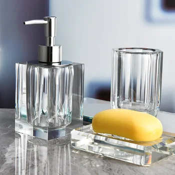Set de baie, Periuta de dinti cupa Corp Sampon de Spălare Spălare de Mână lotiune Sticla Cristal split sticla de detergent de vase accesorii de Baie