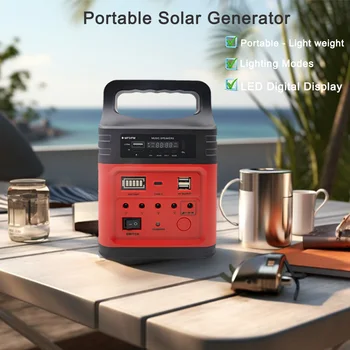Solar portabil Generator de Urgență de Alimentare Putere Stație de Stocare a Energiei Bateriei Lumina LED-uri în aer liber Radio Bluetooth Sistem de Boxe