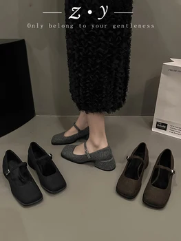 Stil britanic pentru Femei Pantofi Platforma Negru Apartamente Rotund Toe Casual Femei Adidași Toamna Oxfords Femei Încălțăminte Preppy Saboți N