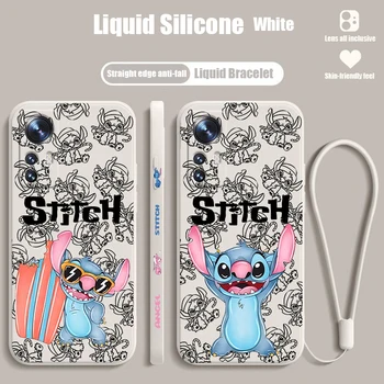 Stitch Disney Băiat Drăguț Pentru Xiaomi Mi 13 Lite 12T 12 11T 11i 11 A3 10T 10 CC9E 9 Pro Ultra 5G Lichid Stânga Coarda Caz de Telefon