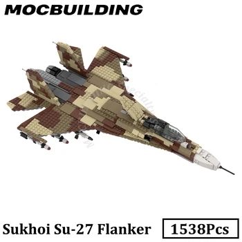 Sukhoi Su-27 Flanker Battleplane Luptător Model de Afișare MOC Blocuri de Cărămizi de Construcție Jucarii si Cadouri de Craciun