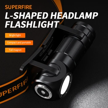 SuperFire TH03 Reîncărcabilă Led Cap Lanterna MINI Far Puternic Far de Tip C Camping Pescuit cu Magnet Coada Lanterna
