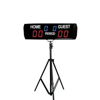 tabloul de bord de baschet portabil digital cu LED-uri electronice, tenis de masă scoerboard ceas cu stand