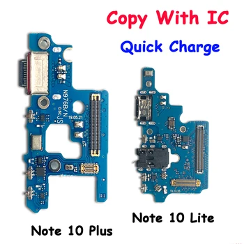 Testat USB Încărcător Conector Dock de Încărcare Port Microfon Cablu Flex Pentru Samsung Nota 10 Plus Lite N770F N970F N976B
