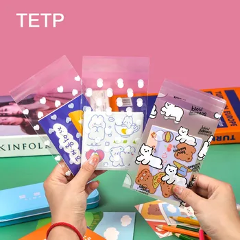 TETP 50Pcs Transparente autoadezive Saci Cu Model DIY Acasă Card de Bomboane, Cookie-uri de Ambalare Cadou de Ziua Decor Favoruri