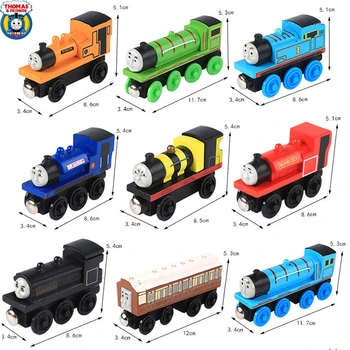 Thomas și Prietenii din Lemn de Tren Jucărie de Învățământ Original Magnetic Conectabil Trenuri Edward Oliver Oldslowcoach Donald Copii Cadou