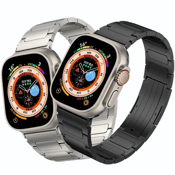 Titan Curea Pentru Apple Watch Band Ultra 2 49MM Bratara de Lux de Afaceri Bratara 45MM Pentru iWatch Seria 9 8 7 6 5 4 3 SE 44MM